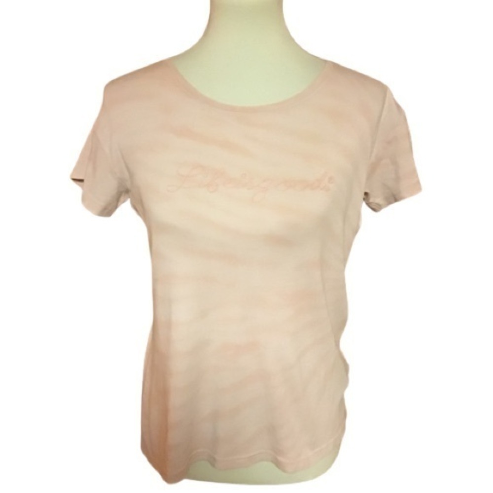 Life is good embroidered tie dye pink  t shirt